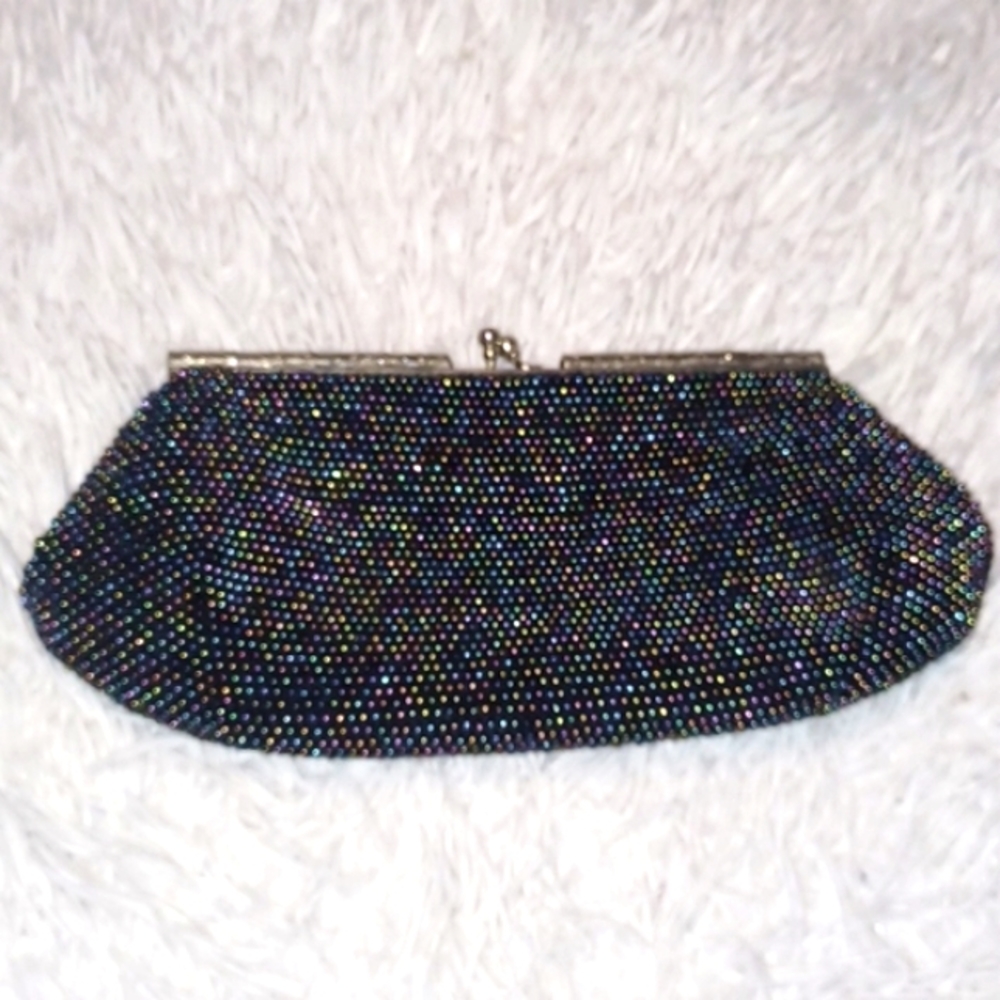 Rainbow Beaded Clutch